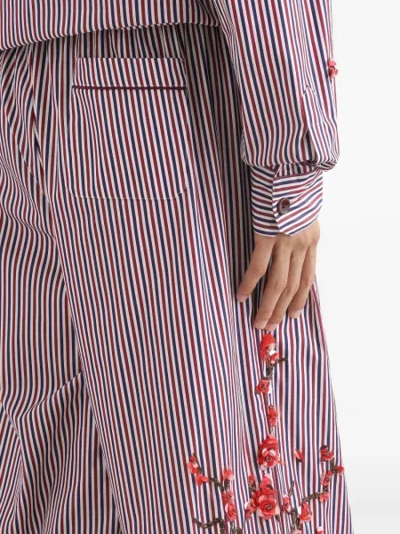 Kalhoty Dolce & Gabbana s výšivkou bílé