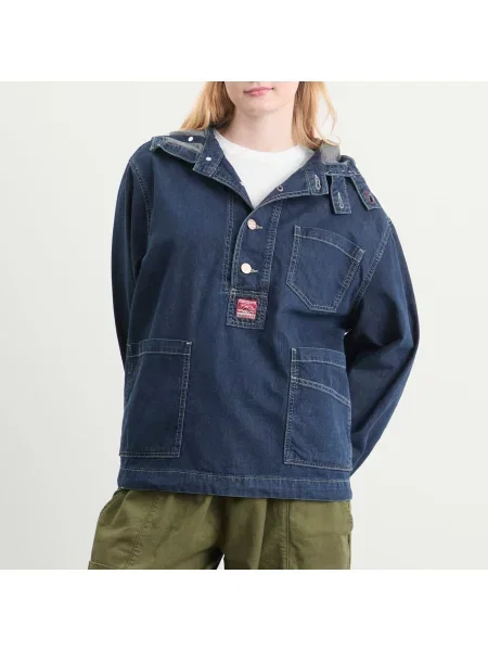 Bluza z kapturem Damson Madder niebieska