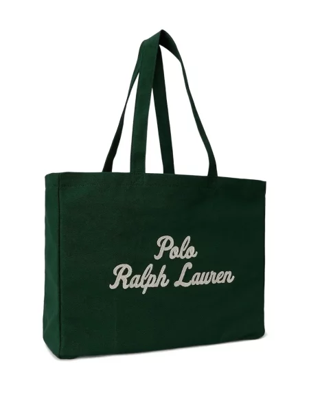 Hanorac Polo Ralph Lauren din piele cu broderie verde