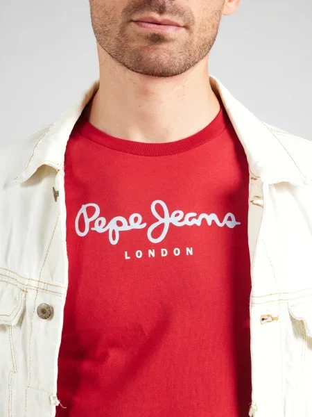 Hosszú póló Pepe Jeans piros