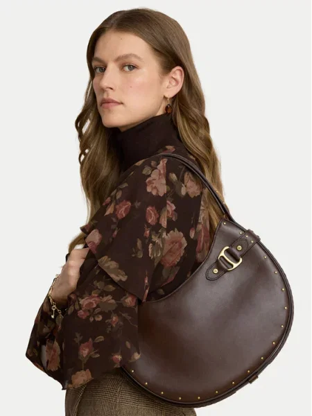Lauren Ralph Lauren Geantă de umăr TASHA ciocolatiu maro