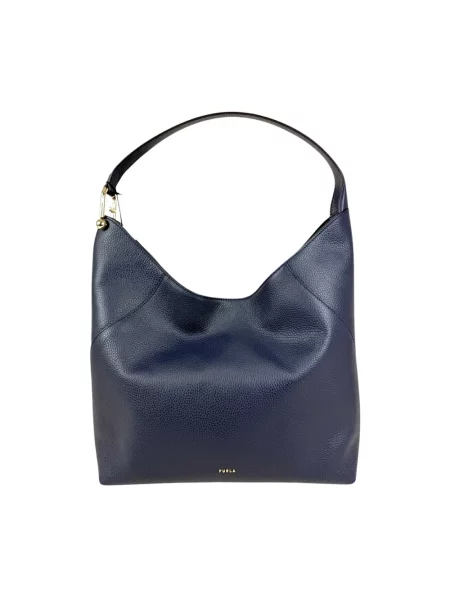 Torebka hobo Furla skórzana niebieska