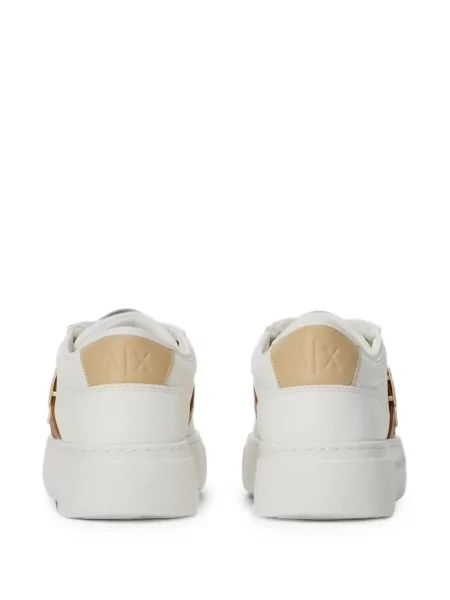 Sneakerși Armani Exchange cu autograf alb