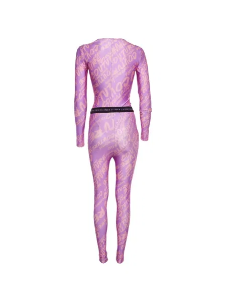 Top Versace Jeans Couture cu imagine din jerseu violet