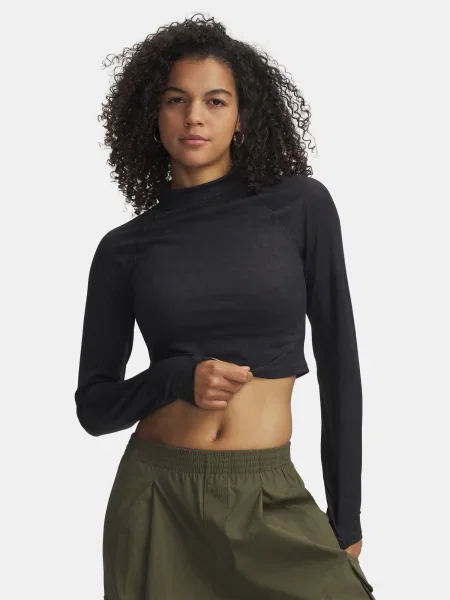 Tricou Under Armour din piele de căprioară negru