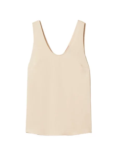 Top Twinset din satin cu decolteu în V