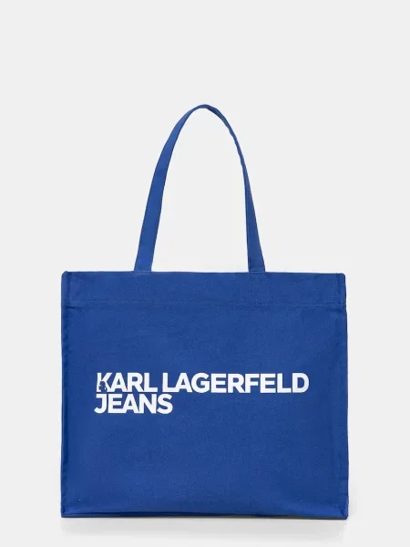 Чанта Karl Lagerfeld Jeans синьо