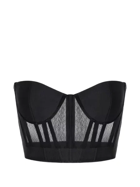 Top Elisabetta Franchi plasă negru