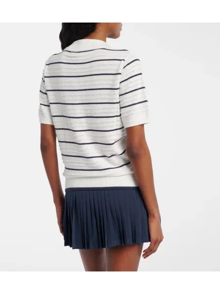 Tricou polo Varley cu dungi alb
