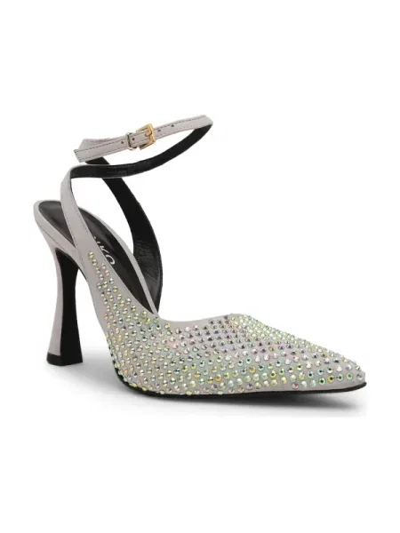 Pantofi Pinko din piele slingback gri