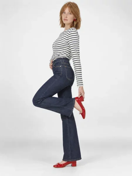 Blugi drepți Levi's® cu talie înaltă albastru