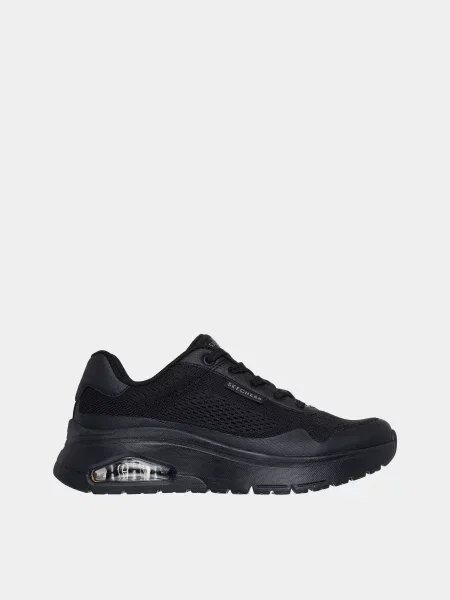 Кожаные повседневные кроссовки Skechers черные