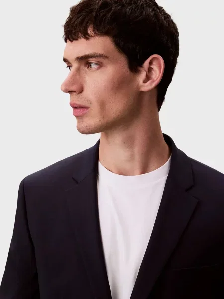 Шерстяной пиджак Calvin Klein синий