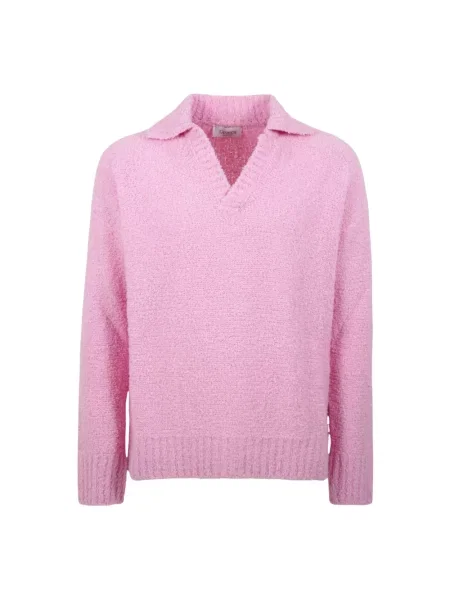 Sweter Laneus wełniany różowy