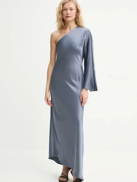 By Malene Birger sukienka AVILAS maxi dopasowana niebieski