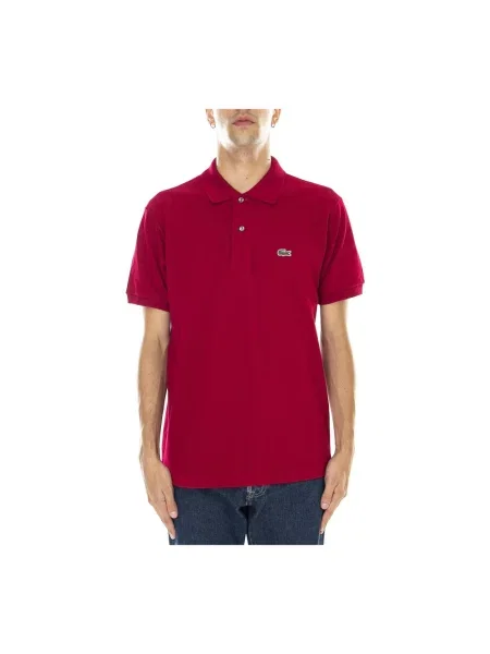 Koszulka polo Lacoste klasyczna z krótkim rękawem z logo czerwona