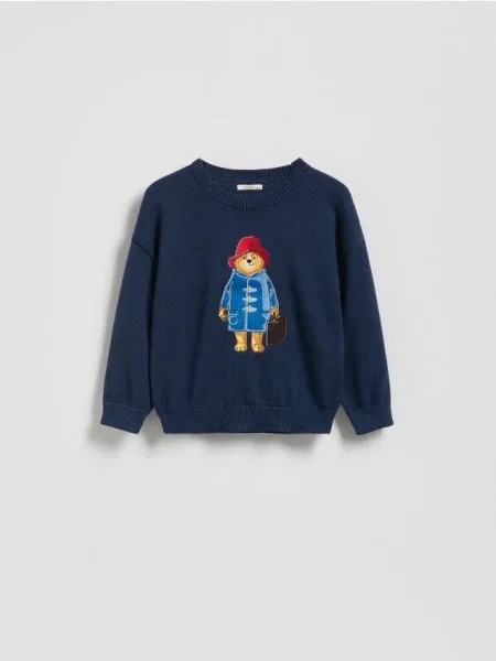 Reserved Pulover Paddington metalizat albastru