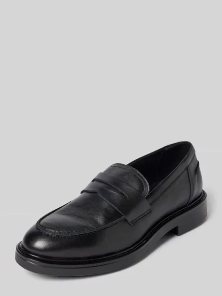 Loafersy z lekko profilowaną podeszwą Bianco czarne