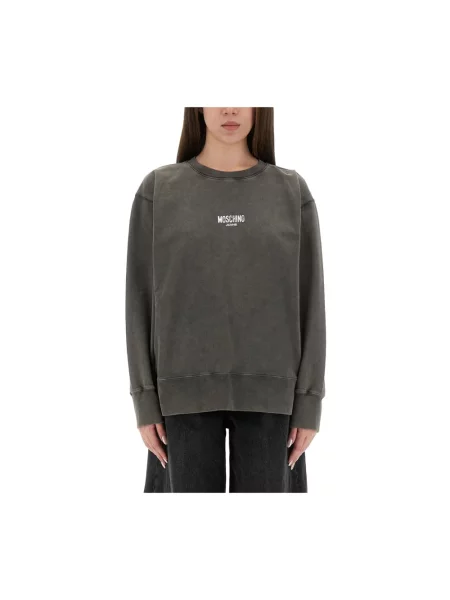 Bluza Moschino z logo szara