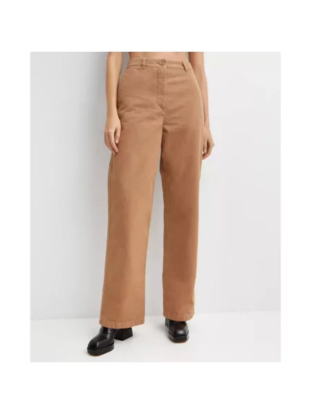 Jeansy Burberry z wysoką talią beżowe