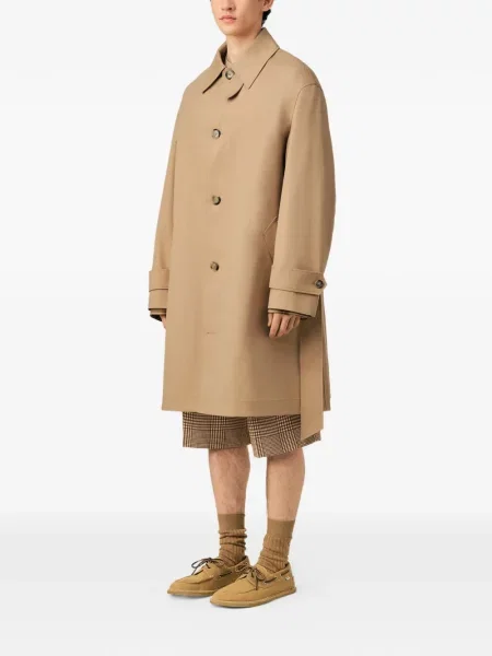 Cu centură palton Ami Paris din țesătură twill