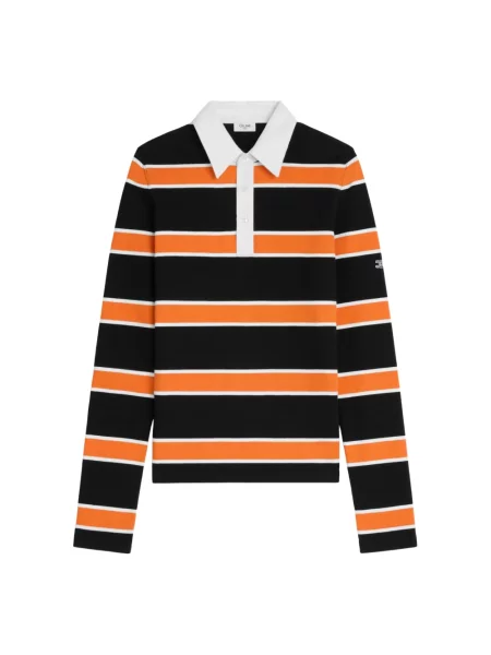 Koszulka polo Céline w paski z paskiem
