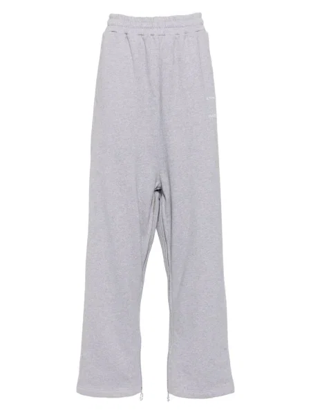 Pantaloni Setchu cu broderie gri