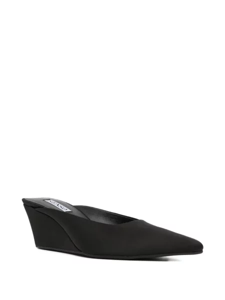 Papuci tip mules Senso cu pană negru