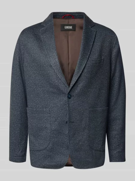 Marynarka w stylu krój regular fit z naszywanymi model Monza' Cinque niebieska