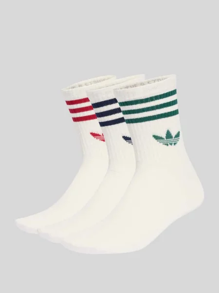 Skarpety Adidas Originals w paski białe
