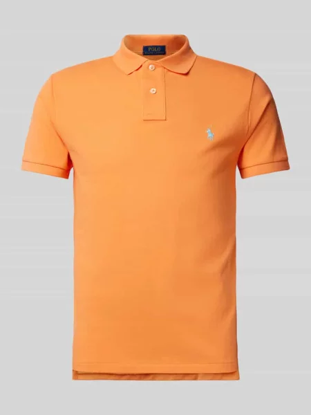 Koszulka polo Polo Ralph Lauren z logo pomarańczowa