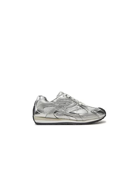 KARL LAGERFELD Sneakersy Velocette stříbrná
