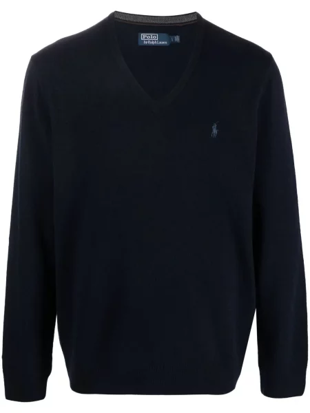 Κιλότα Polo Ralph Lauren κασμίρ με αγκράφα μπλε