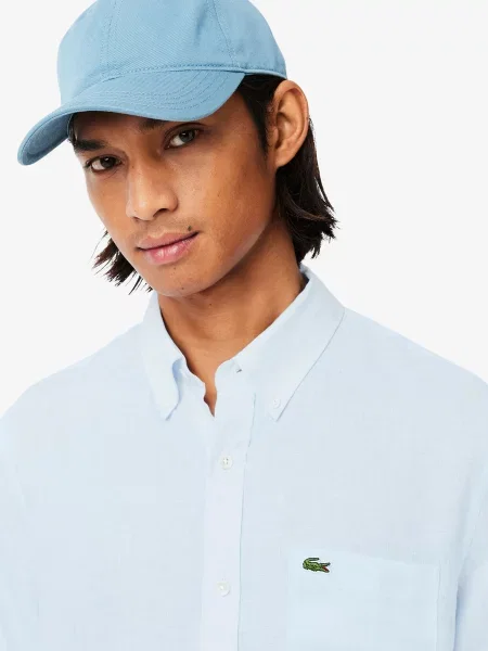 Лляна Сорочка Lacoste блакитний