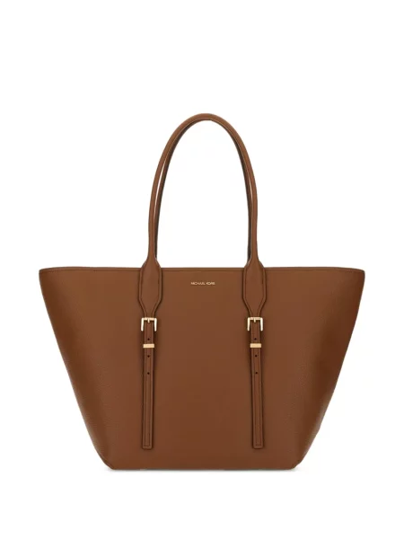 Bőr csatos kézitáska Michael Michael Kors barna
