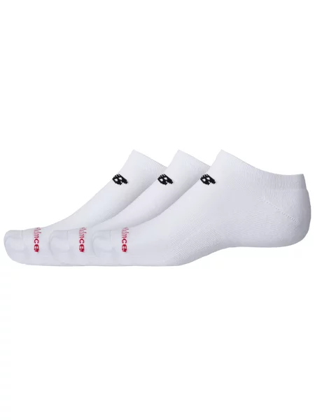 New Balance Everyday No Show 3 Pack White Wt Unisex Skarpetki New Balance Size: S biały