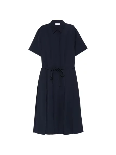 Cu centură rochie tip cămașă Lacoste albastru
