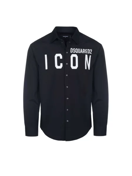 Koszula Dsquared2 z długim rękawem czarna