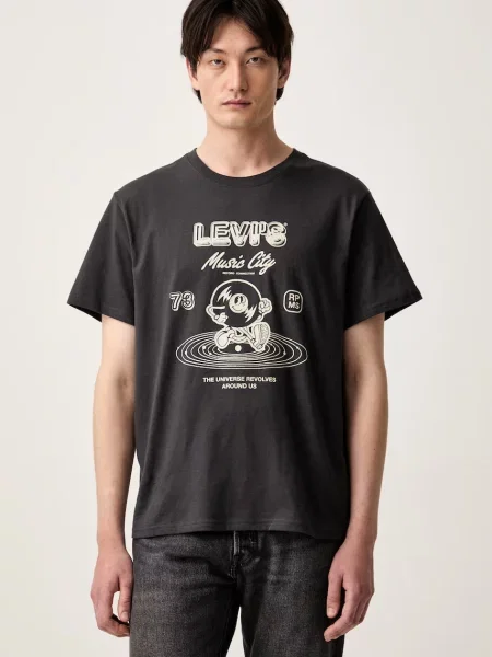 Levi's T-shirt basic RELAXED FIT TEE szara