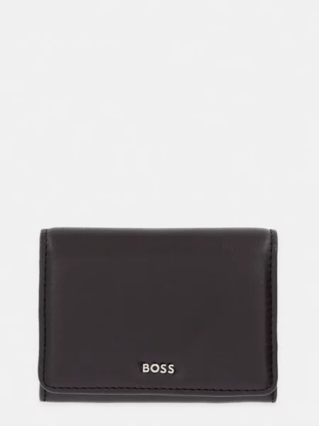 BOSS denarnica usnjena NUMAH Flap Cardholde rjava