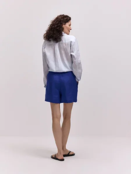 Reserved Лляні шорти гіацинтовий 