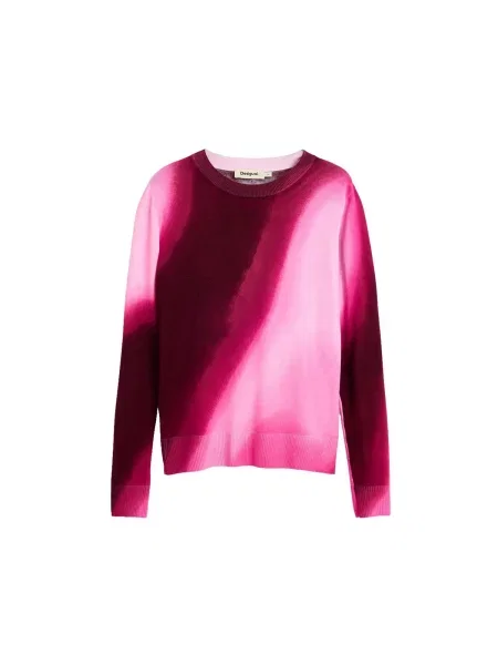 Desigual Pulover roz / fucsia / burgundy roșu