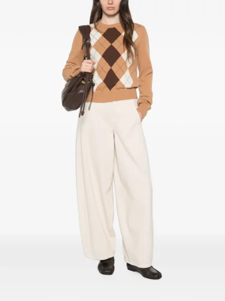 Pulover Jucca cu model argyle cu decolteu rotund