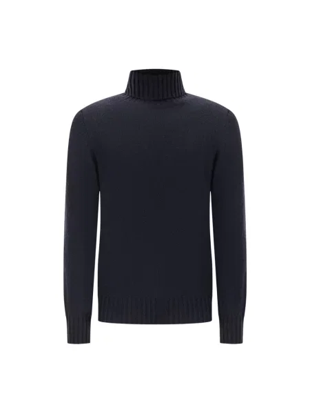 Sweter z golfem Piacenza 1733 z kaszmiru do golfa niebieski