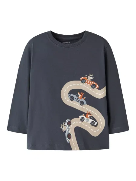 NAME IT Tricou NMMVAGNO kitt / albastru noapte / albastru deschis / portocaliu închis alb