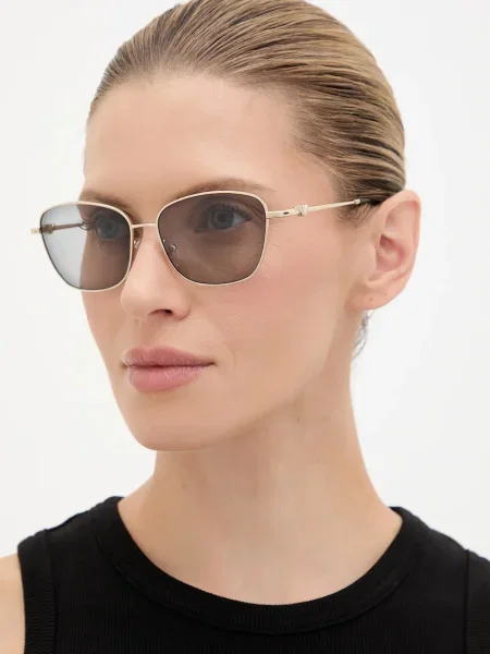 Слънчеви очила Emporio Armani златисто