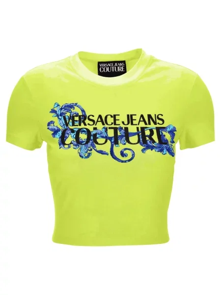 Koszulka polo Versace Jeans Couture zielona
