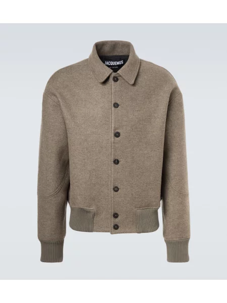 Vlněná bunda Jacquemus zelená