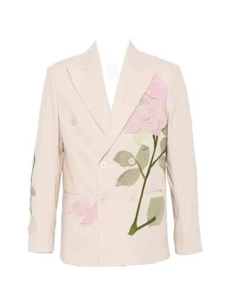 Sacou Kidsuper cu model floral cu două rânduri de nasturi