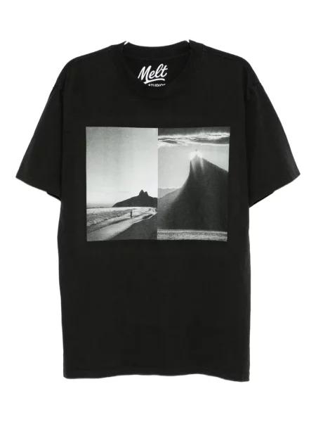 Tricou Melt cu imagine gri